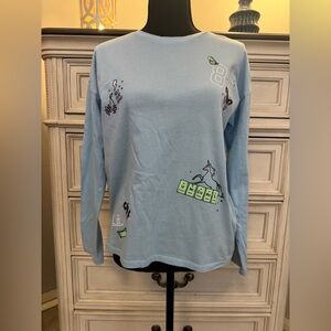 Thereabouts Light Blue Graphic Long Sleeve Top